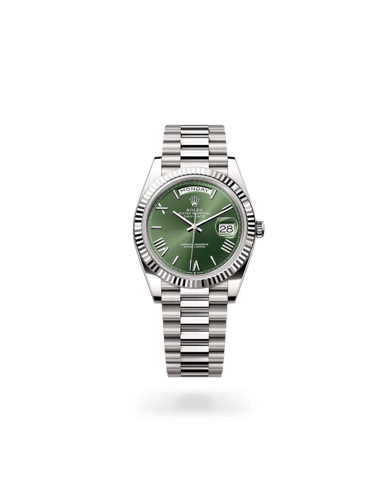 Rolex Day-Date Silver / Green