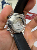 Omega Speedmaster- Couro Preto/Laranja