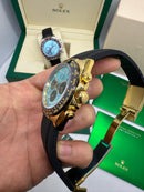 Rolex Daytona / Gold Azul-Turquesa