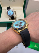 Rolex Daytona / Gold Azul-Turquesa