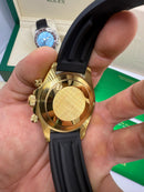 Rolex Daytona / Gold Azul-Turquesa