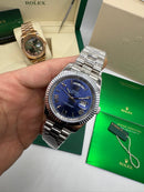 Rolex Day-Date Silver / Blue