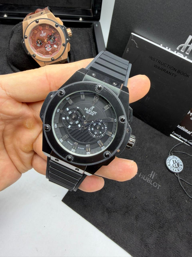 Hublot King Power – Borracha Preta.