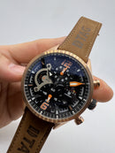 TAG Heuer Carrera – Heuer 02 Rose Gold Couro Laranja
