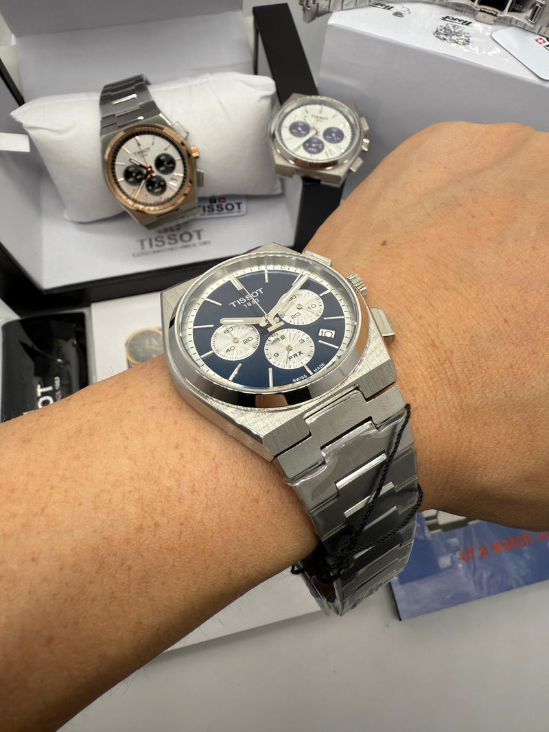 Tissot PRX – Cronógrafo Azul Aço